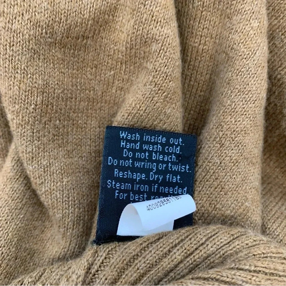 Mark Anthony Sweater Men XL  Cotton‎ Cashmere V Neck Camal Neutral Long Sleeve - Picture 11 of 11